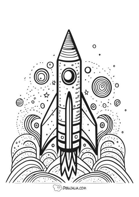 Super cohete espacial a la luna