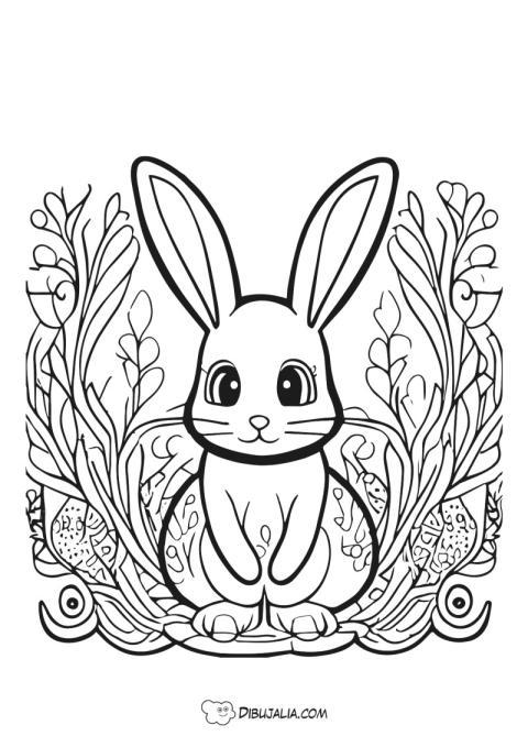 Conejito de Pascua en el Jardin