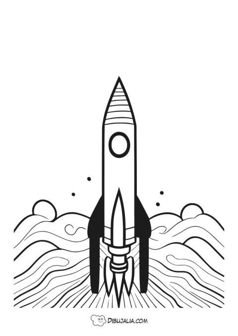 Lanzamiento de un cohete espacial