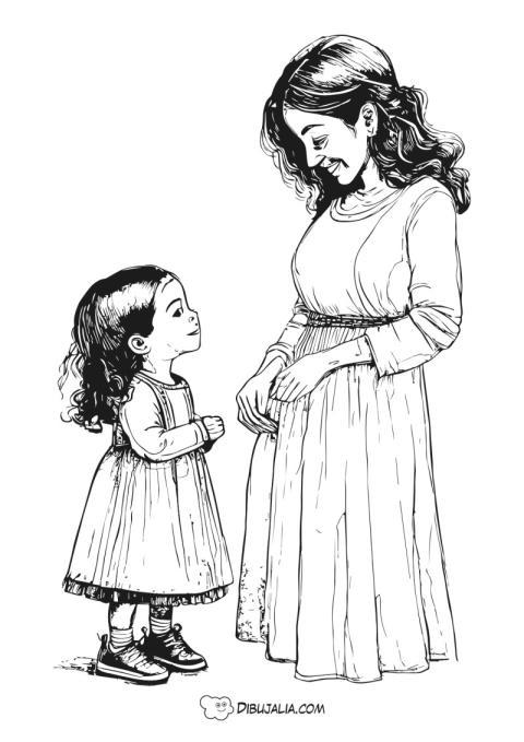 Madre e hija felices