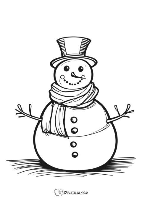 Mun?eco nieve con chistera