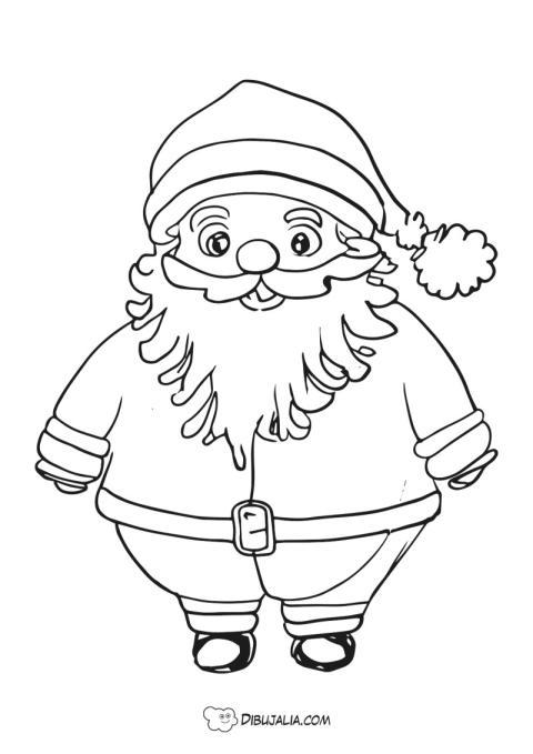 Papa Noel para Colorear