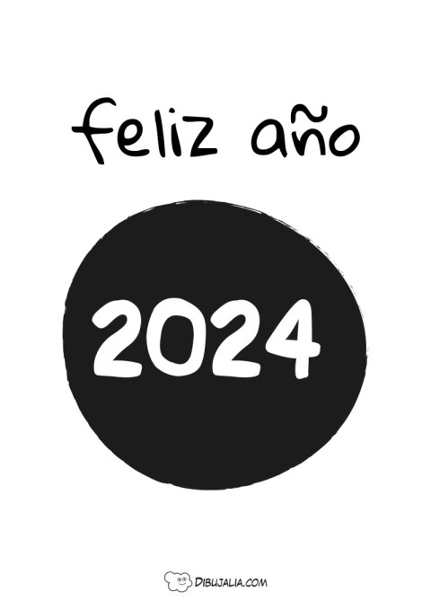 2024 cartel feliz año