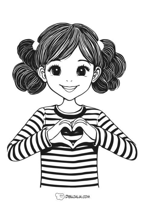 Niña con mucho amor