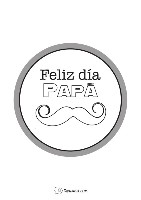 Sticker Feliz día Papá con Bigote