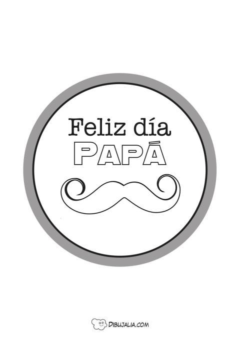 Sticker Feliz día Papá con Bigote