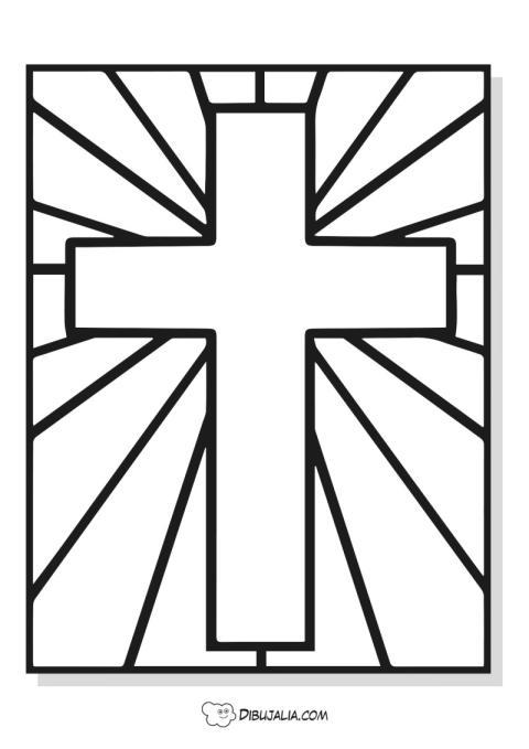 Cruz estilo vidriera