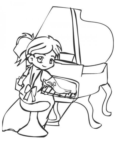 Nin?a tocando el piano