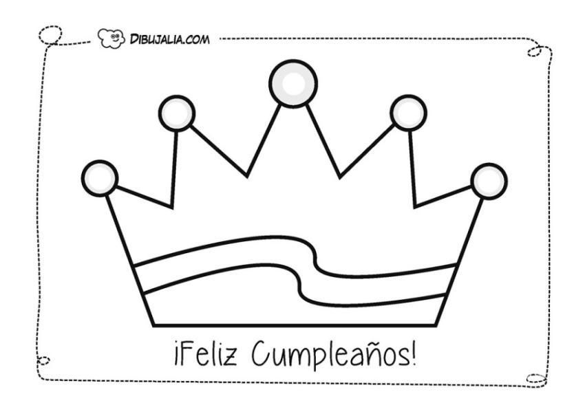 Corona de cumpleaños infantil