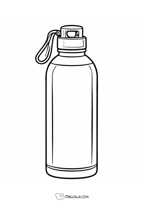 Bote de agua de metal