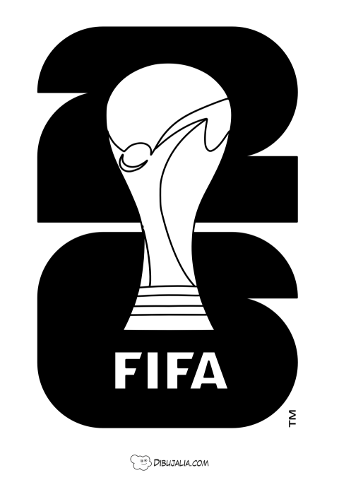 Logo Mundial de Fútbol 2026 en negro