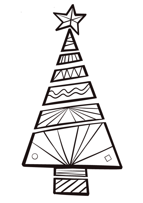 Árbol con patrones decorativos