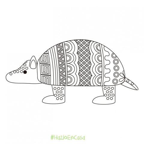 Armadillo policolor decorativo