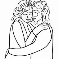 Abrazo dos mujeres