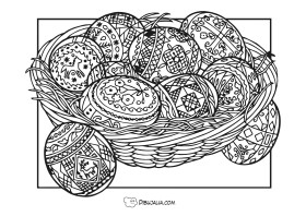 Gran cesta huevos