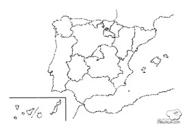 Mapa politico de Espan?a para repasar
